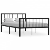 Cadru de pat, negru, 120 x 200 cm, metal GartenMobel Dekor, vidaXL