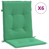Cumpara ieftin Perne cu spatar mic, 6 buc., verde, 100x50x3 cm, textil oxford