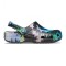 Saboti Crocs Classic Tie-Dye Graphic Clog Negru - Multi Black/Black
