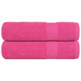 Gossi prosoape de dus, frogn, 2 buc., roz, 70x140 cm, 360 g/m2