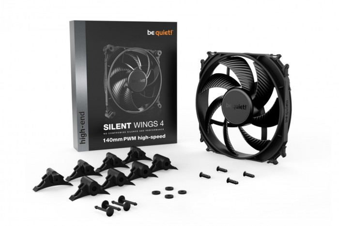 Ventilator be quiet! &amp;quot;SILENT WINGS 4 PWM hs&amp;quot;140mm 1900 rpm, Fluid Dynamic Bearing, 4-pin PWM, , &amp;quot;BL097&amp;quot; (timbru verde 0.18 lei)