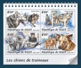 NIGER 2018 - Caini de tractiune /set complet-bloc + colita MNH (2 imagini)