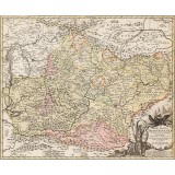 Harta Transilvania in cele cinci natiuni, J.B. Homann, cca. 1715, 50x60cm, repro
