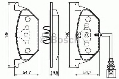 Set placute frana,frana disc AUDI A3 (8P1) (2003 - 2012) BOSCH 0 986 494 019 foto