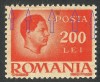 EROARE ROMANIA 1945 LP 188 REGELE MIHAI I MLH - LINIE ORIZONTA / SUS, Regi, Nestampilat