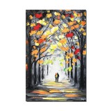 Tablou stilizat pictat manual, Vis implinit in doi, 60x40cm ulei pe panza