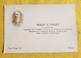 CARTE DE VIZITA PE NUMELE PANAIT C. PANAIT -COMERCIANT DIN GALATI- DATATA 1931