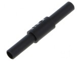 Adaptor 36A negru cu izolație și contacte din alamă