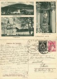 CP1951N Csiksomly&oacute;i eml&eacute;k, Csiksomly&oacute; l&aacute;tk&eacute;pe/A kegytemplom/Csodatevő sz M&aacute;ria, Suvenire din Șumuleu, 1939, carte poștală