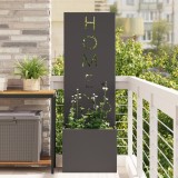 vidaXL Ghiveci de Grădină cu Panou Decorativ Negru 50 x 140 cm