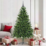 vidaXL Brad de Crăciun cu 300 LED cu suport Verde 180 cm PE 3396332