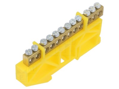 Conector regletă de conexiuni galbenă foto
