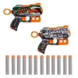 Set 2 pistoale cu săgeți moi, design graffiti, 12 săgeți, CMCLASS