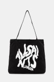 AllSaints geantă de bumbac ORLANDO culoarea bej, M285XB