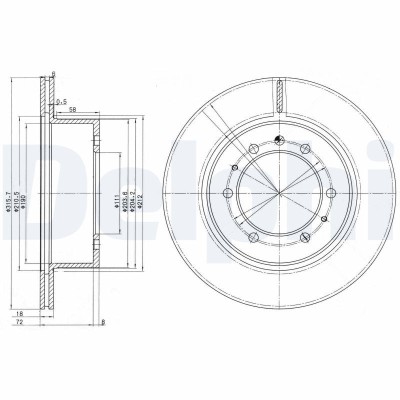 DELPHI BG3117 Disc frana foto