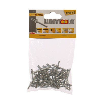 Nituri pop, aluminiu, Lumytools LT70480, 4.8 x 6.4 mm, 50 bucati foto