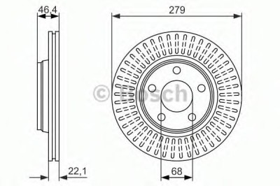 Disc frana AUDI A6 (4B2, C5) (1997 - 2005) BOSCH 0 986 479 916 foto