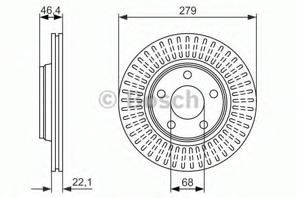 Disc frana AUDI A6 (4B2, C5) (1997 - 2005) BOSCH 0 986 479 916