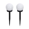 Set 2 Lampi Solare LED, Forma Sferica, Tip Glob, Diametru 10 cm, Alb Rece
