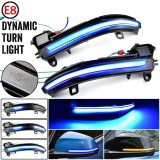 Set 2 Lampi LED Semnalizare Dinamica Oglinda Xentech Light BMW Seria 1 3 4 12V Portocaliu Albastru