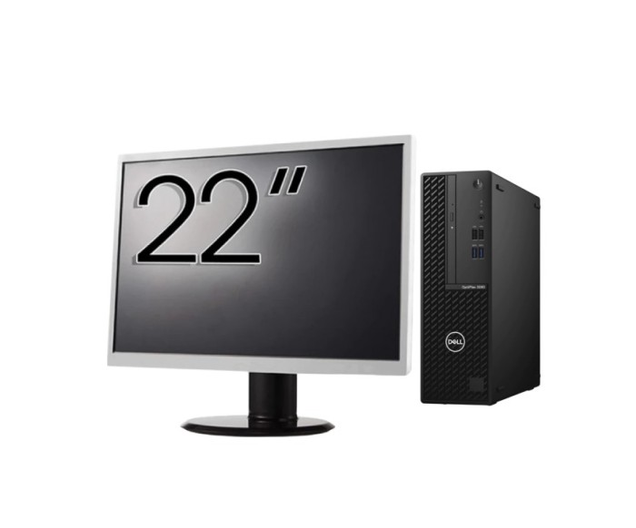 Pachet Calculator Second Hand DELL OptiPlex 3080 SFF, Intel Core i5-10500 3.10 - 4.50GHz, 8GB DDR4, 256GB SSD + Monitor 22 Inch NewTechnology Media
