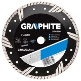 Disc diamantat pentru zidarie 230mm/22,2mm TURBO GRAPHITE 57H630 HardWork ToolsRange