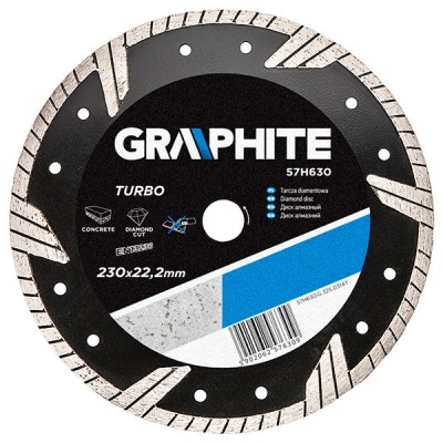 Disc diamantat pentru zidarie 230mm/22,2mm TURBO GRAPHITE 57H630 HardWork ToolsRange foto