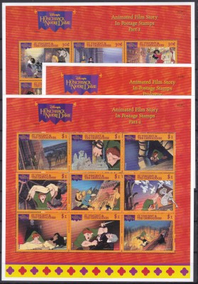 DB Disney St. Vincent Cocosatul de la Notre Dame 4 MS + 5 SS MNH complet 2 poze foto