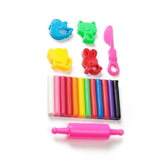 Plastilina si forme, 12 culori, 18 piese, ATU-084836