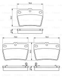 BOSCH 0 986 494 350 set placute frana,frana disc