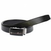 Curea din piele pentru barbati, catarama metalica fara ac, latime 3.5 cm, lungime reglabila, negru - LS205SBR, Lucianis style