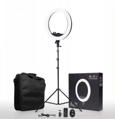 Lampa circulara LED cu 2 TELECOMENZI, Ring Light make up lumina rece/calda foto