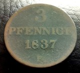 GERMANIA - SACHSEN-WEIMAR-EISENACH - 3 Pfennige 1837 G - Frederick Augustus II