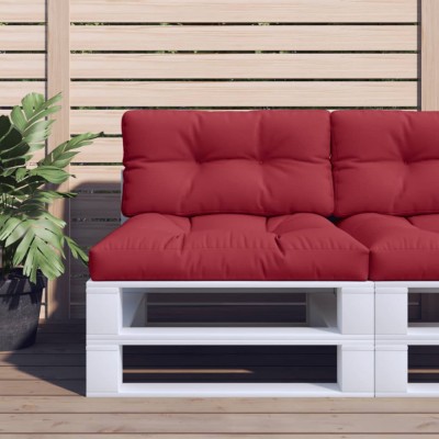 vidaXL Perne de paleți, 2 buc., roșu vin, material textil 360720 foto