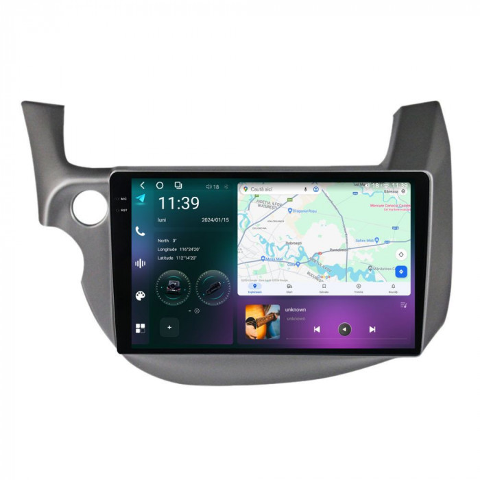 Navigatie dedicata cu Android Honda Jazz III 2007 - 2013, 12GB RAM, Radio GPS