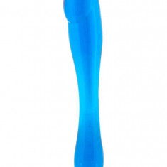 Dildo Clasic Dublu, Albastru, 18 cm