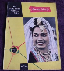 Revista Tineretul lumii Nr 1 / 1959, propaganda comunista RPR, articol filumenie foto