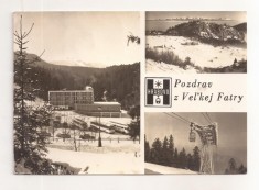 FA85 -Carte Postala- SLOVENIA - Pozdrav z Vel&#039;kej Fatry, Hotel Hrabovo, Hotel Malina, circulata