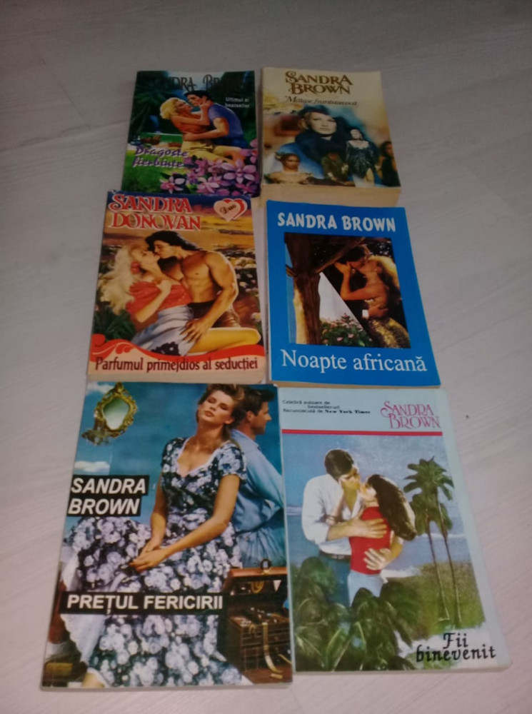 Carti vintage Sandra Brown,Lot 6 carti de colectie,Roman  DRAGOSTE,RARE,T.Gratuit | Okazii.ro