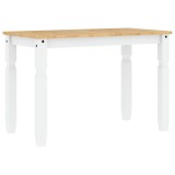 Cumpara ieftin Masa de sufragerie "Corona", alb 112x60x75 cm lemn masiv de pin