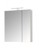 Dulap baie cu oglinda Celine, PAL, iluminare led, 70 cm, 2 usi, 3 rafturi, soft close, alb