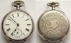 Ceas de buzunar argint 0.800 anii 1920 Halbmond Reichskrone cifre romane 46mm functional