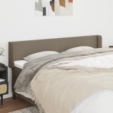 VidaXL Tăblie de pat cu aripioare gri taupe 183x16x78/88 cm textil