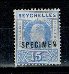 Seychelles 1903 - Mi42 nestampilat SPECIMEN foto