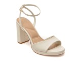 Sandale elegante ALDO albe, GRACIOUS 121, din piele naturala