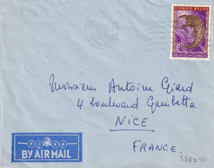 FILATELIE TEMATICA - PLIC CONGO TEMATICA FAUNA AIRMAIL
