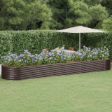 vidaXL Jardinieră grădină maro 584x140x68 cm oțel vopsit electrostatic 319120