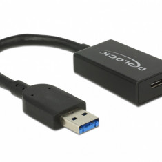 Adaptor USB 3.1-A (host) la tip C (device) T-M Activ 0.15m Negru, Delock 65698