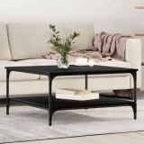 vidaXL Masă de cafea Stejar negru 80 x 80 x 40 cm Lemn compozit