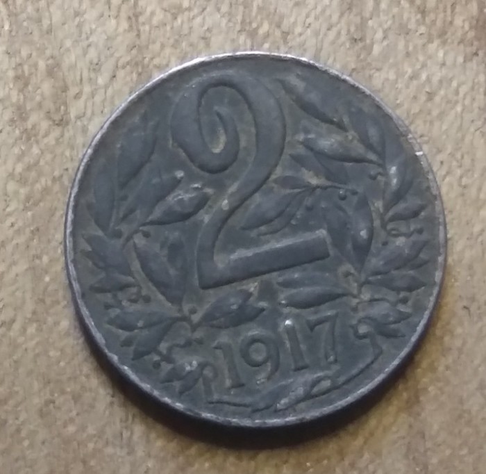 AUT AustroUngaria 2 heller 1917